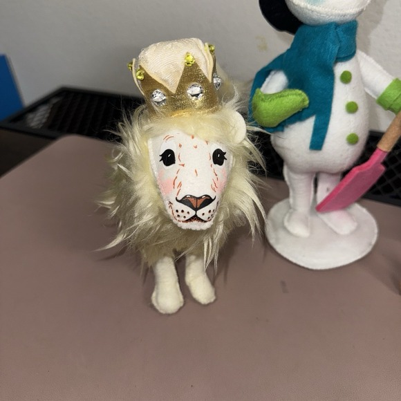 RARE Annalee Christmas Figurine Lot Snowman Reindeer Santa Mouse Lion Felt Plush - Picture 5 of 16